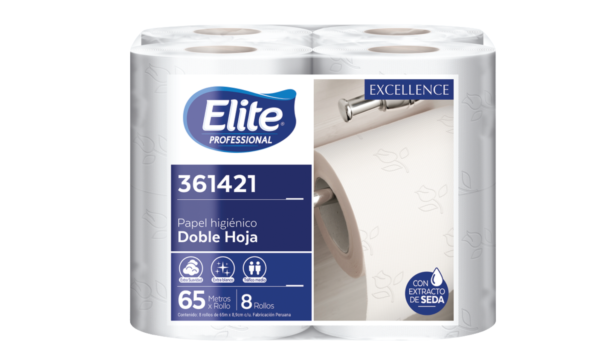 PAPEL HIGIENICO DOBLE HOJA ELITE EXCELLENCE 8 x 65MTS 361421