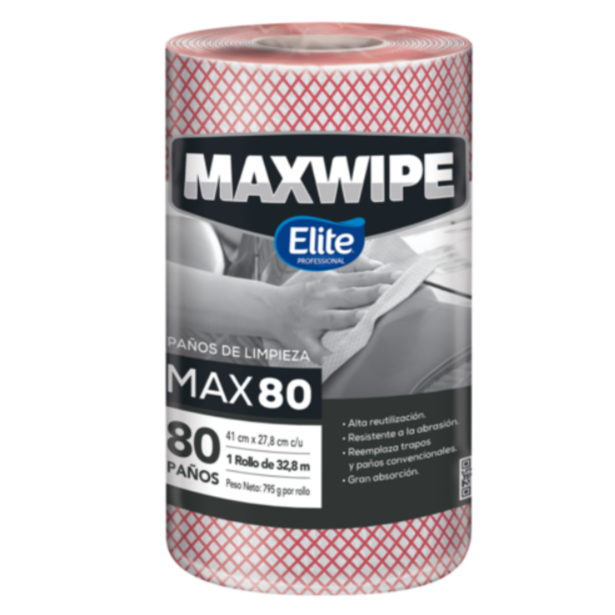 MAXWIPE MAX80 ROJO TRABAJO PESADO 361784