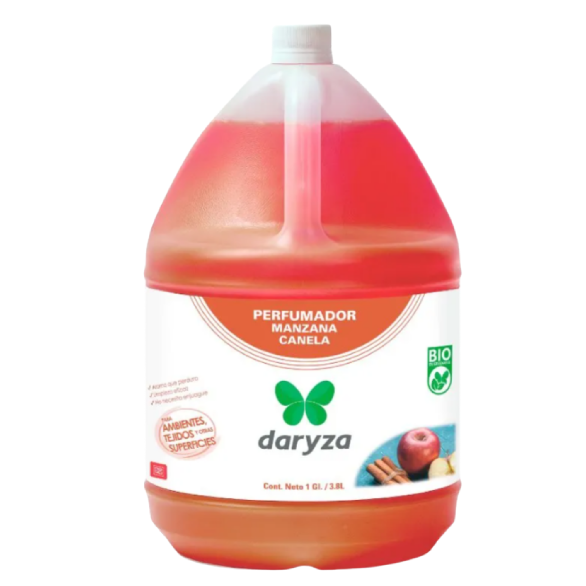 PERFUMADOR BIODEGRADABLE MANZANA Y CANELA X GALON 3.8 LTS - DARYZA